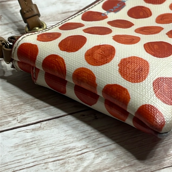 Coach Wristlet Cream with Red Polka Dots - Picture 5 of 8